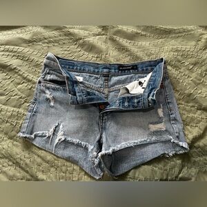 Blank NYC Women's Distressed Denim Shorts - Blue Size 26